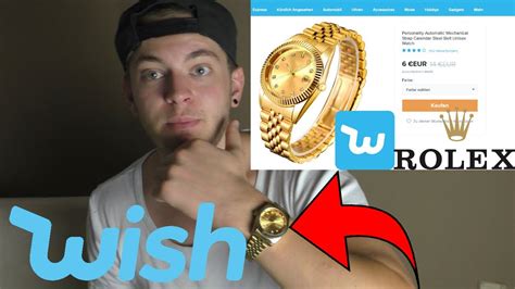 fake rolex datejust auf wish bestellt unboxing robsentx